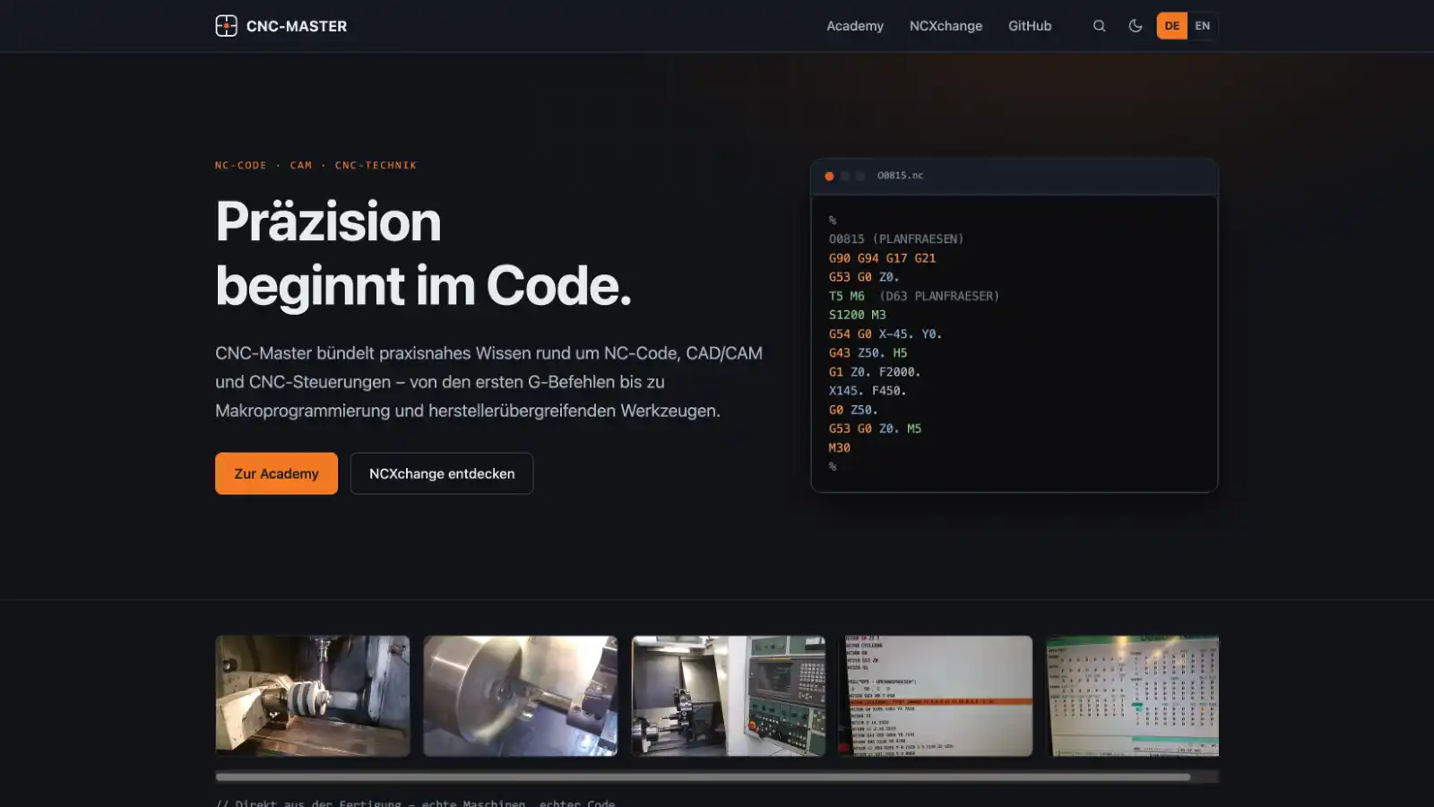 CNC-Master: Knowledge and tools for NC code and CNC technology.